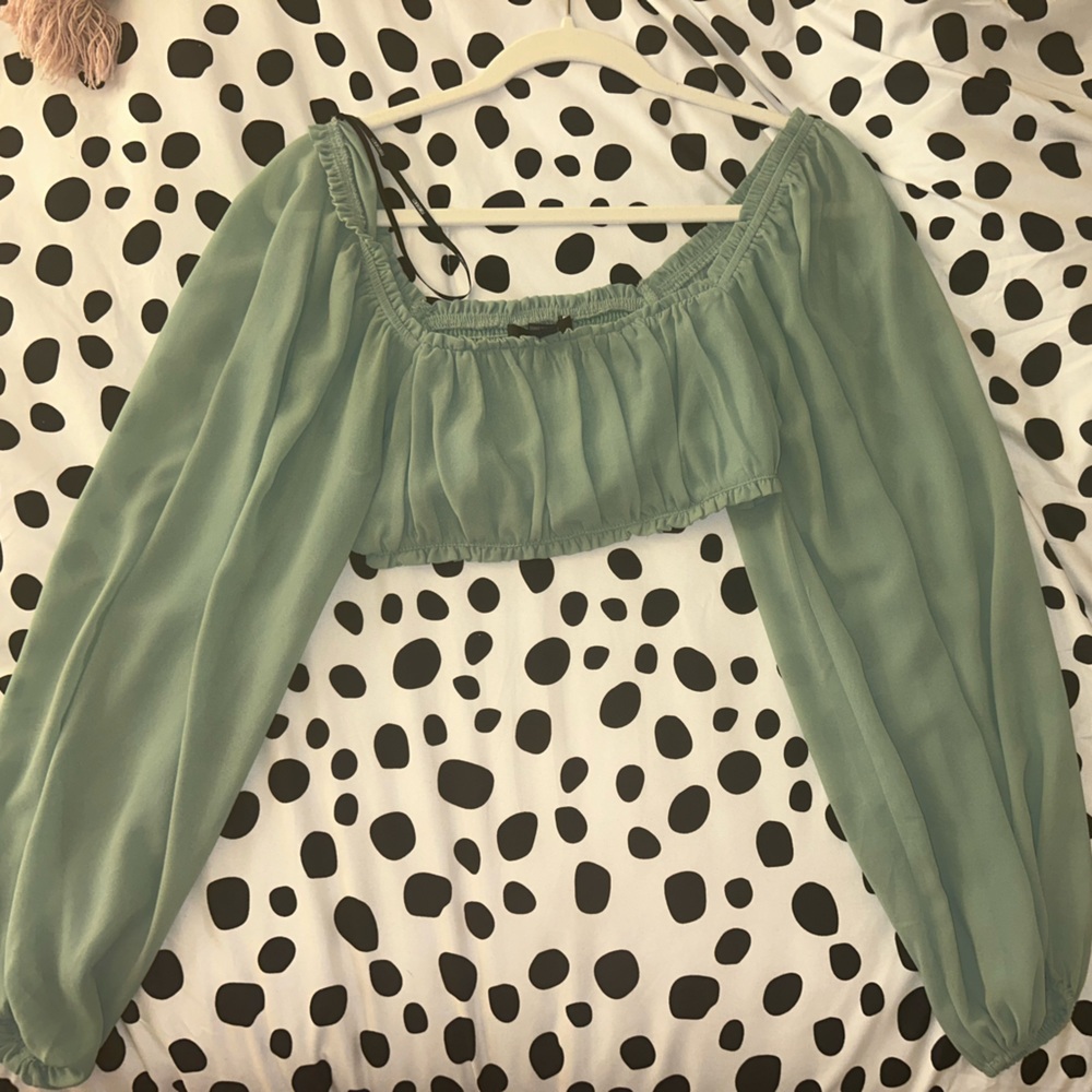 XS/S Green F21 Crop Top